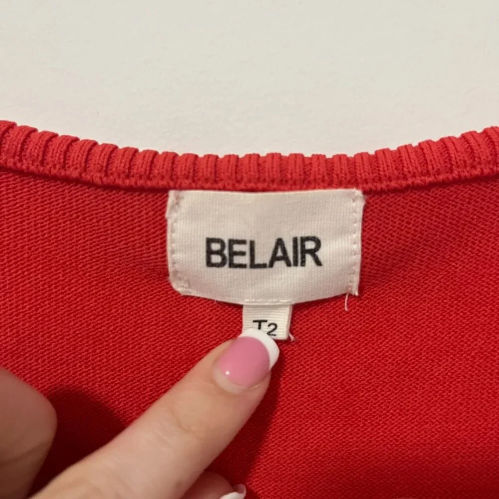 Bel Air Red Varsity Style Jersey Tank Size T2/Medium - Picture 4 of 6